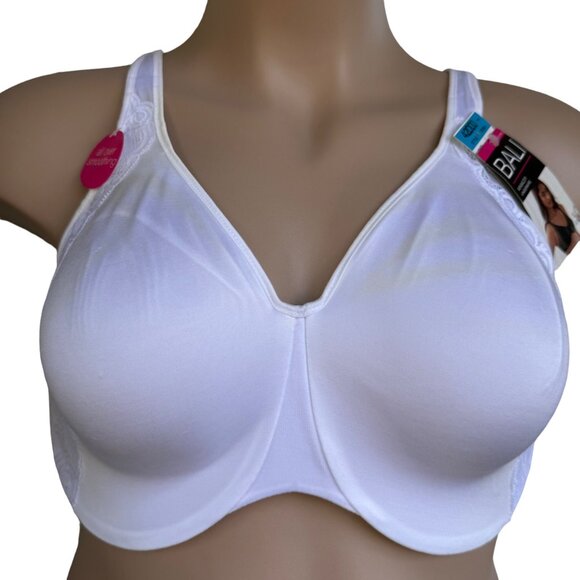 Bali Womens White Underwire Minimizer Bra 42DDD Adjustable Straps Style DF1004 - Picture 1 of 16